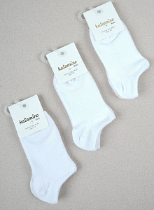 Белые укороченные носки в сетку KATAMINO